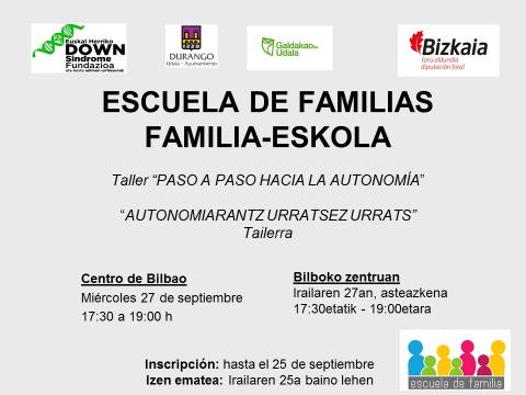 Escuela de Familias "Paso a paso hacia la autonomía"