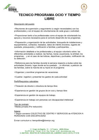 Oferta empleo OyTL